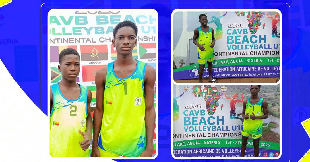 Beach Volley - Coupe d'Afrique U18 - Abuja 2025 : Le Bénin qualifié pour les barrages du Mondial