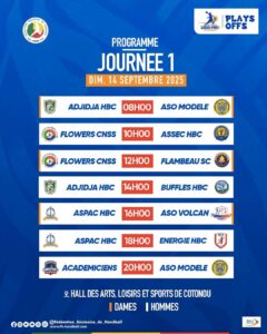 Handball – Moov Africa Ligue Pro 1 : Les play-offs 2025 démarrent ce dimanche à Cotonou